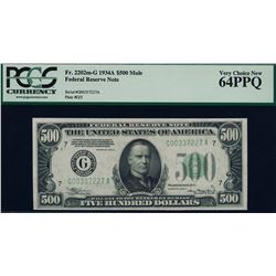 1934A $500 Chicago Federal Reserve Note PCGS 64PPQ