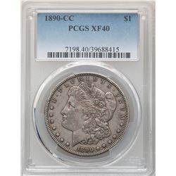 1890-CC $1 Morgan Silver Dollar Coin PCGS XF40