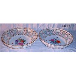 PAIR MID-19TH C MEISSEN BOWLS