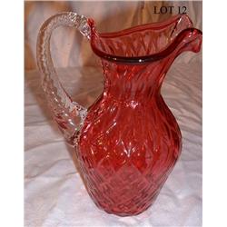 VINTAGE CRANBERRY PITCHER