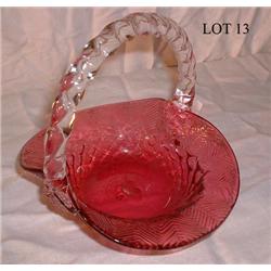 VINTAGE CRANBERRY BASKET