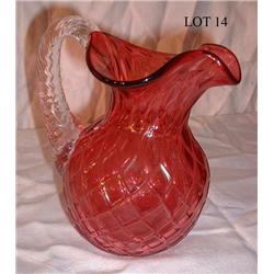 VINTAGE CRANBERRY PITCHER
