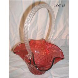 VINTAGE CRANBERRY BASKET