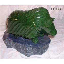 B.C NEPHRITE JADE CARVING - MUSK OX 