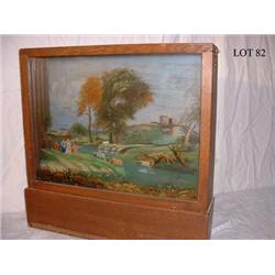 ANTIQUE 5-LAYER REVERSE GLASS PAINTING
