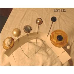 SEVEN VINTAGE HAT PINS