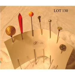 SEVEN VINTAGE HAT PINS