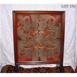 VICTORIAN NEEDLEPOINT FIRESCREEN