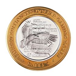 .999 Silver Bally's Las Vegas $10 Casino Limited Edition Gaming Token