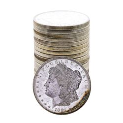 Roll of (20) Brilliant Uncirculated 1881-S $1 Morgan Silver Dollar Coins Nice Toning