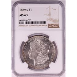 1879-S $1 Morgan Silver Dollar Coin NGC MS63
