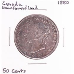 1880 Canada Newfoundland 50 Cents Silver Coin