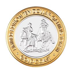 .999 Fine Silver Gold Coast Las Vegas, Nevada $10 Casino Limited Edition Gaming Token