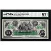 Image 1 : 1872 $20 State of South Carolina Revenue Bond Obsolete Note PMG Superb Gem Unc. 67EPQ