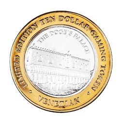 .999 Silver The Venetian Las Vegas Nevada $10 Casino Limited Edition Gaming Token