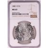 Image 1 : 1881-O $1 Morgan Silver Dollar Coin NGC MS63