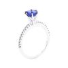 Image 4 : 14KT White Gold 1.43 ctw Sapphire and Diamond Ring
