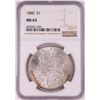 Image 1 : 1880 $1 Morgan Silver Dollar Coin NGC MS63
