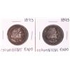 Image 1 : Lot of (2) 1893 Columbian Expo Commemorative Half Dollar Coins