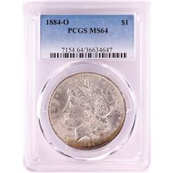 1884-O $1 Morgan Silver Dollar Coin PCGS MS64 Nice Toning
