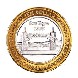 .999 Silver McCarran International Airport Las Vegas, NV $10 Limited Casino Token