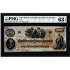 Image 1 : 1862 $100 Confederate States of America Note T-41 PMG Choice Uncirculated 63EPQ