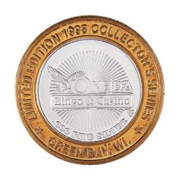 .999 Silver Oneida Bingo Green Bay, Wisconsin $10 Limited Edition Gaming Token
