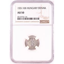1551 KB Hungary Denar 'Madonna and Child' Coin NGC AU50