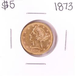 1873 $5 Liberty Head Half Eagle Gold Coin