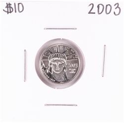 2003 $10 Platinum American Eagle Coin