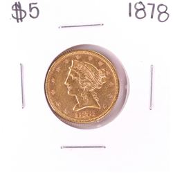 1878 $5 Liberty Head Half Eagle Gold Coin
