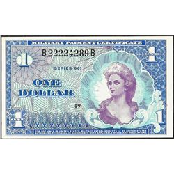 Series 661 $1 Military Payment Certificate Note
