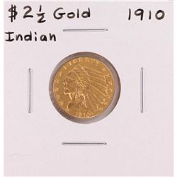 1910 $2 1/2 Indian Head Quarter Eagle Gold Coin