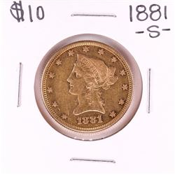 1881-S $10 Liberty Head Eagle Gold Coin