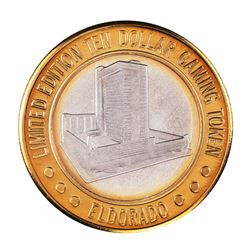 .999 Fine Silver Eldorado Reno, Nevada $10 Limited Edition Gaming Token