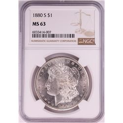 1880-S $1 Morgan Silver Dollar Coin NGC MS63