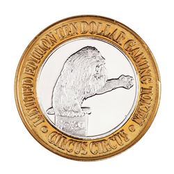 .999 Fine Silver Circus Circus Casino Reno, NV $10 Limited Edition Gaming Token