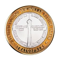 .999 Silver Stratosphere Las Vegas, NV $10 Casino Limited Edition Gaming Token