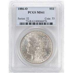 1886-O $1 Morgan Silver Dollar Coin PCGS MS61