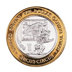 .999 Fine Silver Circus Circus Casino Reno, NV $10 Limited Edition Gaming Token