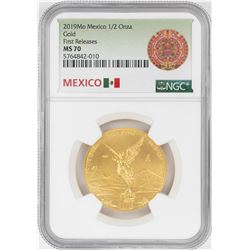 2019Mo Mexico 1/2 Onza Gold Coin NGC MS70 Early Releases