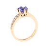 Image 4 : 14KT Rose Gold 1.18 ctw Tanzanite and Diamond Ring