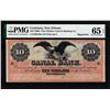 Image 1 : 1860's $10 New Orleans Canal & Banking Co. Obsolete Note PMG Gem Uncirculated 65EPQ