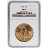 Image 1 : 1924 $20 St. Gaudens Double Eagle Gold Coin NGC MS65