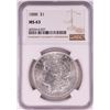 Image 1 : 1888 $1 Morgan Silver Dollar Coin NGC MS63