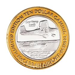 .999 Silver McCarran International Airport $10 Casino Limited Edition Gaming Token