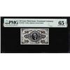 Image 1 : 1863 Ten Cents Third Issue Fractional Currency Note Fr.1255 PMG Gem Uncirculated 65EPQ