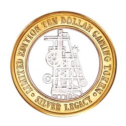 .999 Fine Silver Silver Legacy Reno, Nevada $10 Limited Edition Gaming Token