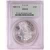 Image 1 : 1881-S $1 Morgan Silver Dollar Coin PCGS MS63 Old Green Holder