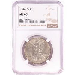 1944 Franklin Half Dollar Coin NGC MS65